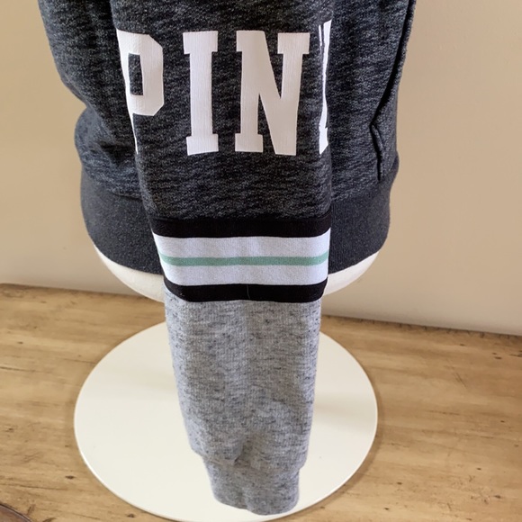 PINK VICTORIA’S SECRET MARLED GRAY HOODIE - Picture 3 of 15